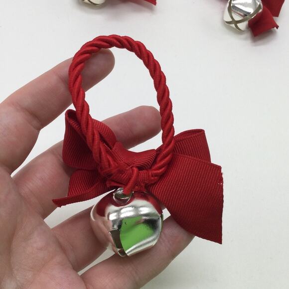 Holiday Christmas Bell Napkin Ring Holders Set of 6 - Picture 4 of 4